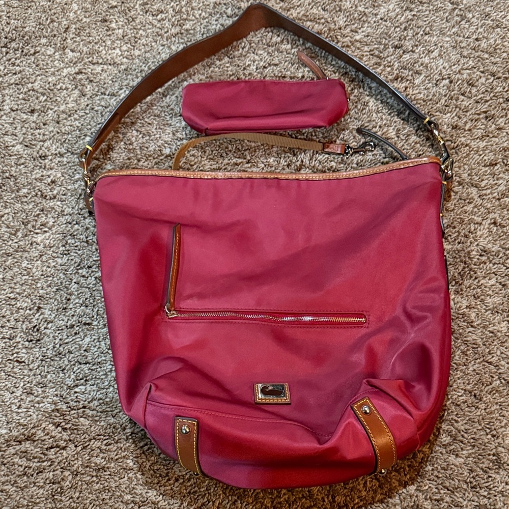 Dooney & Bourke Red and Brown Shoulder Bag